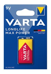 Bild von Varta Longlife Max Power Alkaline E-Block 9V / 1er Blister / V4722