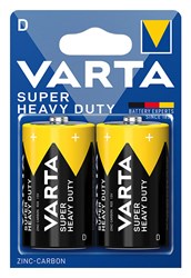 Bild von  Varta Super Heavy Duty Zink-Carbon D Mono 2XD / 1,5V / R20P / MN1300 - 2er Blister / V2020