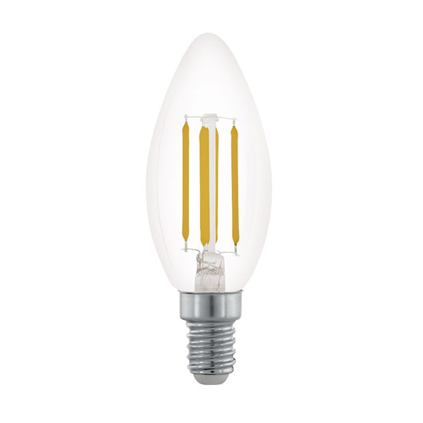 Bild von LED Filament Kerzenlampe C35 / 350 Lumen / 3,5 W / E14 / 230V / 2.700K / Warmweiß klar dimmbar
