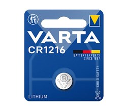 Bild von Varta Professional Electronics Knopfzelle Lithium 3,0 V / 27 mAh / 1216 / CR1216 - 1er Blister