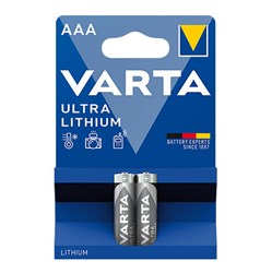 Bild von Varta Professional Lithium Batterie Micro AAA / 1,50V / 1.100 mAh / V6103 - 2er Blister