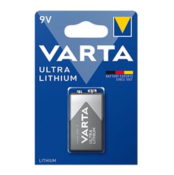 Bild von Varta Professional 9V Ultra Lithium E-Block Batterie, ideal für Rauchmelder / V6122 - 1er Blister