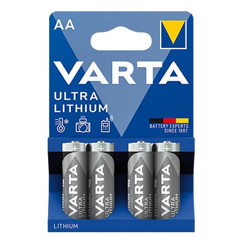 Bild von Varta Professional Lithium Batterie Mignon AA 1,50V / 2.900 mAh / V6106 - 4er Blister