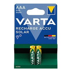 Bild von Varta Recharge Akku Solar NI-MH Micro / 550mAh / 1,2V / V56733 - 2er Blister