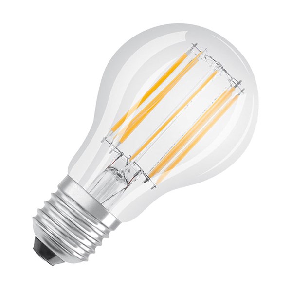 Bild von LED Filament Glühlampe A100 / 1.521 Lumen / 11W / E27 / 220-240V / 300° / 2.700 K / 827 Warmweiß klar / dimmbar