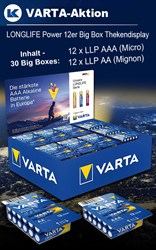 Bild von Varta LONGLIFE Power 12er Big Box Thekendisplay mit 30 Big Boxes
