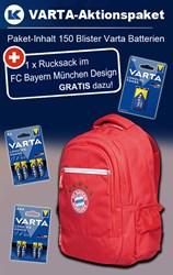 Bild von VARTA Paket Longlife Power + 1 x Rucksack im FC Bayern München Design GRATIS
