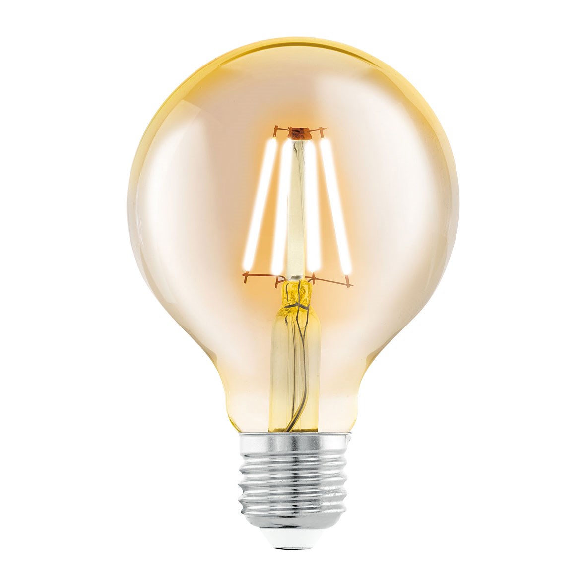 Bild von LED HV Filament Vintage Globelampe Amber G80 / 320lm / 4W / E27 / 220-240V / 2.200K / Amber klar