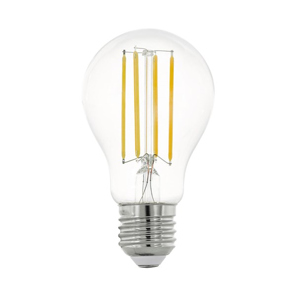 Bild von LED HV Filament Glühlampe A60 / 1.055 Lumen / 8W / E27 / 220-240V / 2.700K / Warmweiß klar