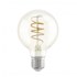 Bild von Amber Spiral LED-Filament Globelampe G80 / 270 Lumen / 4W / E27 / 2.200K / Warmweiß klar, Bild 1