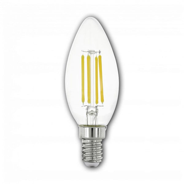 Bild von LED Filament Kerzenlampe C35 / 806 Lumen / 7W / E14 / 220-240V / 360° / 2.700K Warmweiß klar
