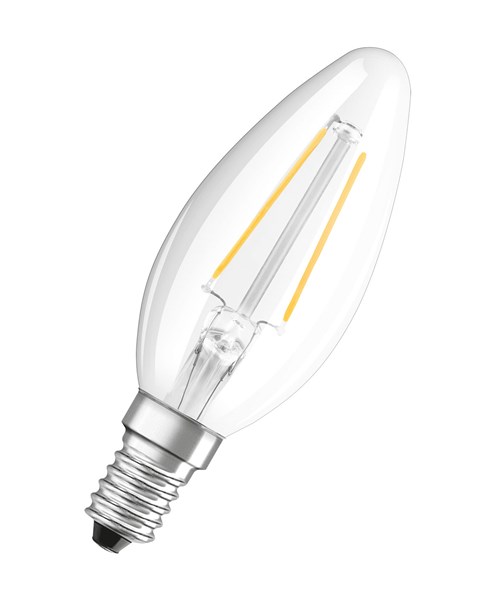 Bild von LED Filament Kerzenlampe PARATHOM Retrofit CLASSIC B 25 / 250 Lumen / 2,5W / E14 / 220-240V / 300° / 2.700 K / 827 Warmweiß klar