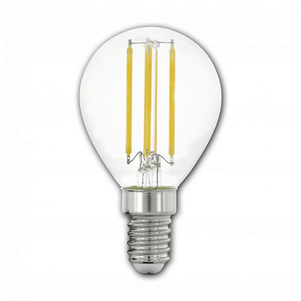 Bild von LED Filament Kugellampe P45 / 806 Lumen / 7W / E14 / 220-240V / 320° / 2.700K Warmweiß klar