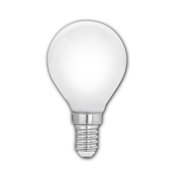 Bild von LED Filament Kugellampe P45 / 806 Lumen / 7W / E14 / 220-240V / 360° / 2.700K Warmweiß opal