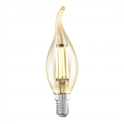Bild von Vintage Amber LED Kerzenlampe Windstoss CF37 / 370 Lumen / 4 Watt / E14 / 220-240V / 2.200 K / Extra Warmweiß
