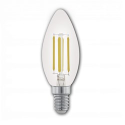 Bild von LED Filament Kerzenlampe C35 / 350 Lumen / 4 W / E14 / 220-240V / 2.700K / Warmweiß klar dimmbar