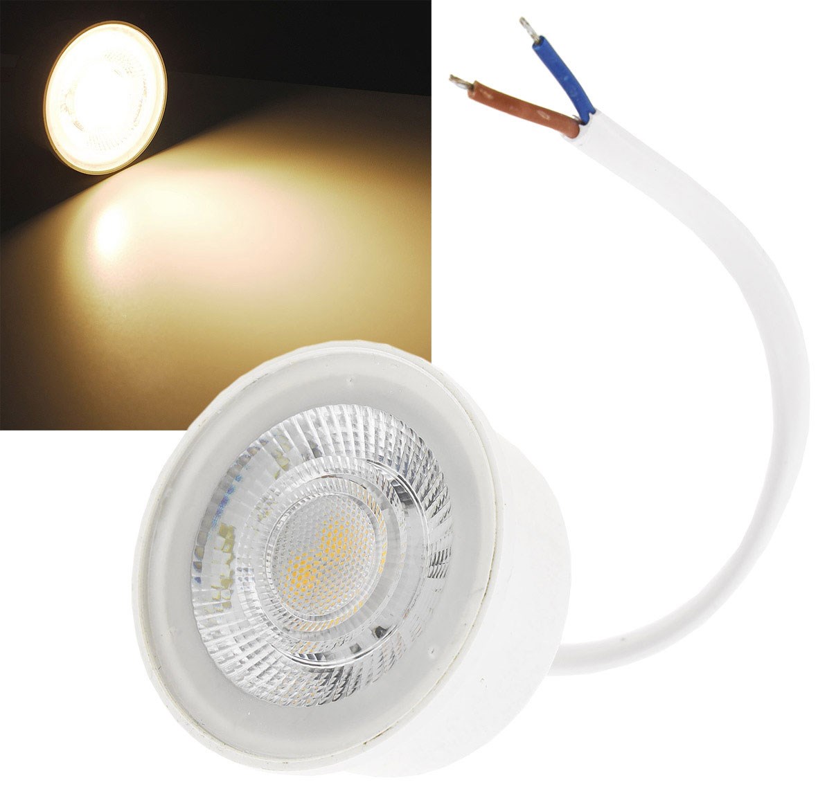 Bild von LED-Leuchtmittel Coin Piatto N5 / 370 Lumen / 5W / 230V / 2.900 K / 38° / ww klar dimmbar / 50x24mm