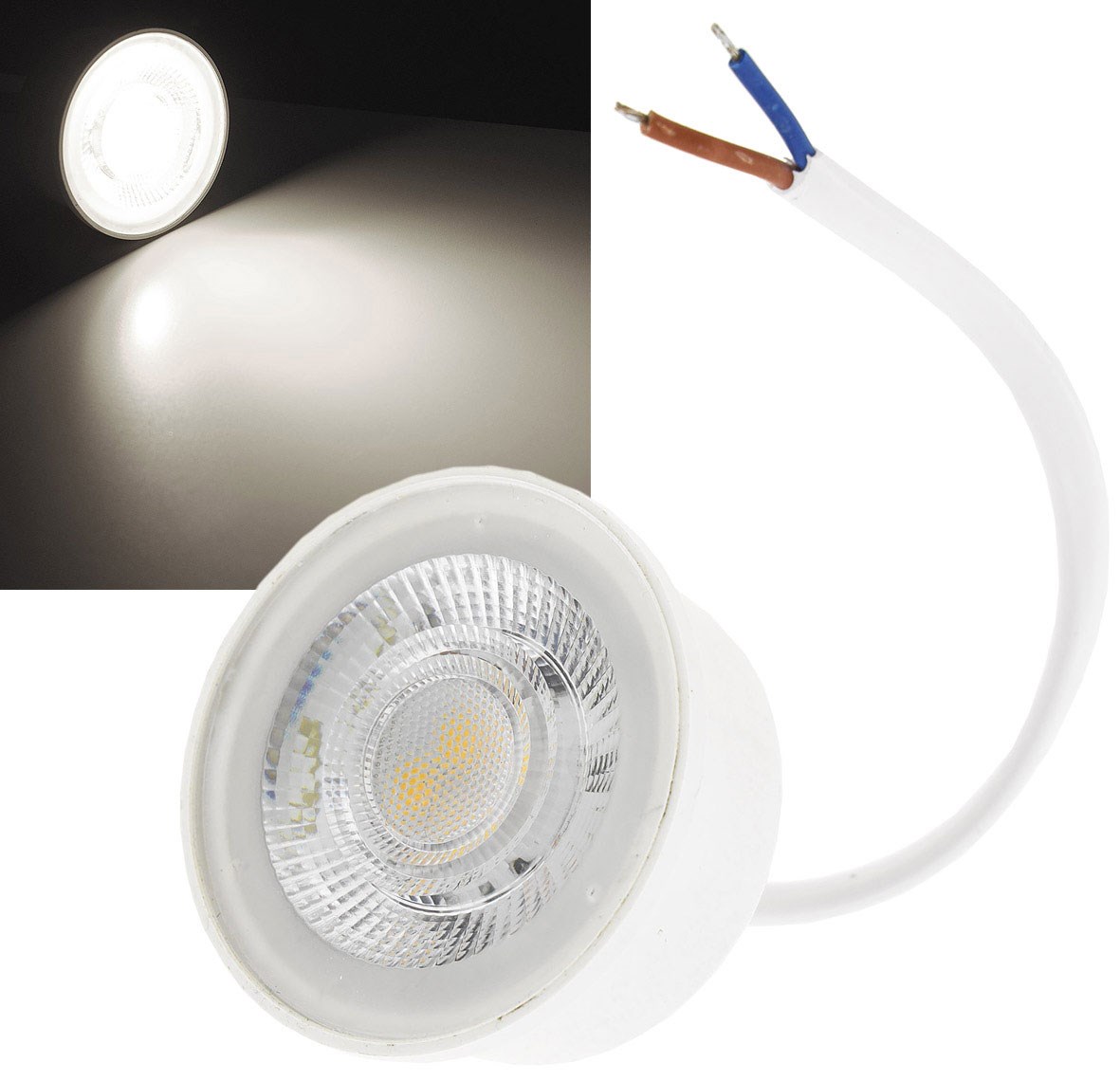 Bild von LED-Leuchtmittel Coin Piatto N5 / 380 Lumen / 5W / 230V / 4.200 K / 38° / nw klar dimmbar / 50x24mm