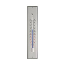 Bild von Analoges Innen-Aussen-Thermometer silber aus Aluminium