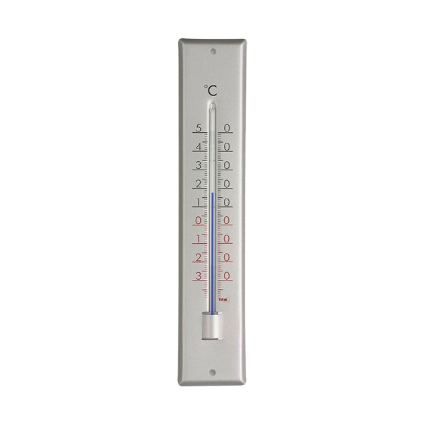 Bild von Analoges Innen-Aussen-Thermometer silber aus Aluminium