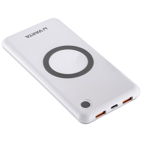 Bild von Varta 2 in 1 Wireless Charger und Power Bank V57913 / 10.000mAh / 3,7V / mit USB Typ C Ladekabel 50 cm