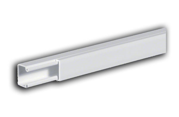Bild von PVC-Leitungsführungskanal mit Klebeband / 10x12mm / 2 m / verkehrsweiß