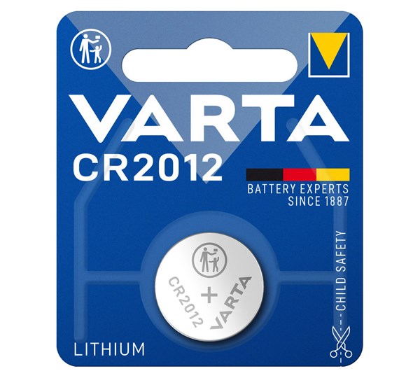 Bild von Varta Electronics Lithium Knopfzelle CR2012 / 3V / 60 mAh - 1er Blister