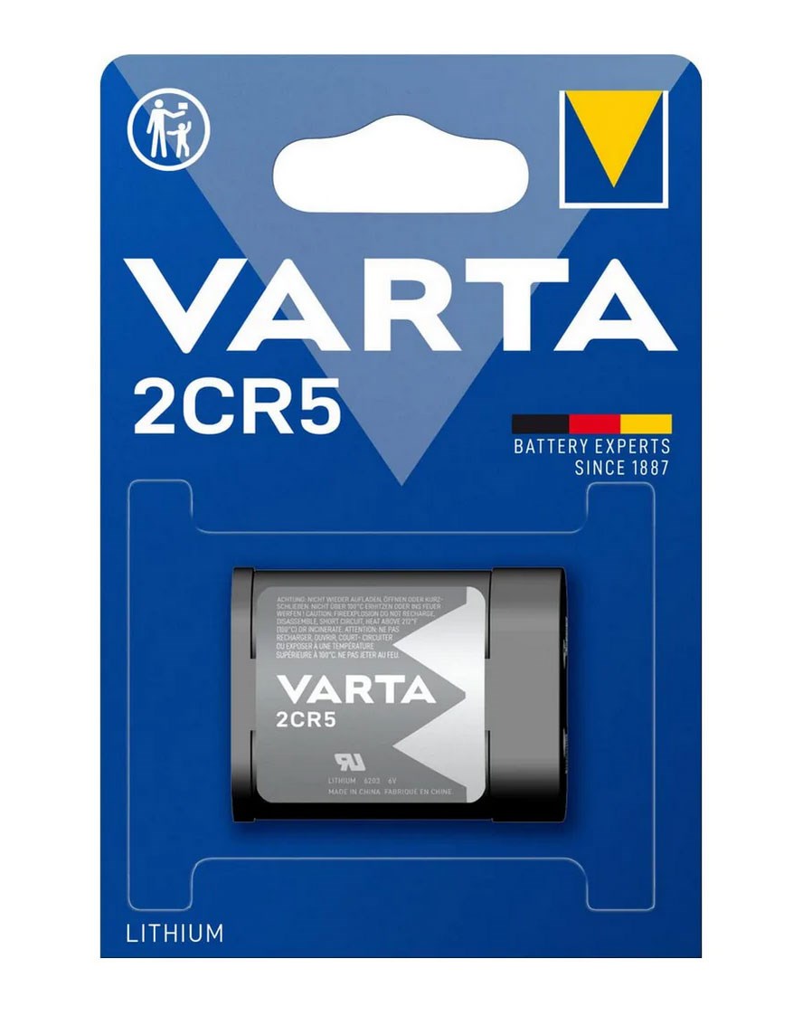 Bild von Varta Photobatterie Lithium Cylindrical 6V / 1.400 mAh / C2CR5 / 2CR5 - 1er Blister