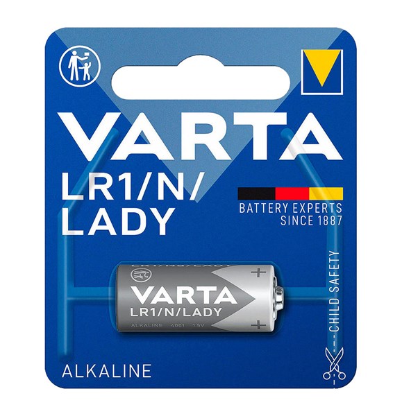 Bild von Varta Alkaline Professional Electronics Lady / 850 mAH / 1,5V / N LR1/E90 / 04001 / 4001/N / LR1 - 1er Blister