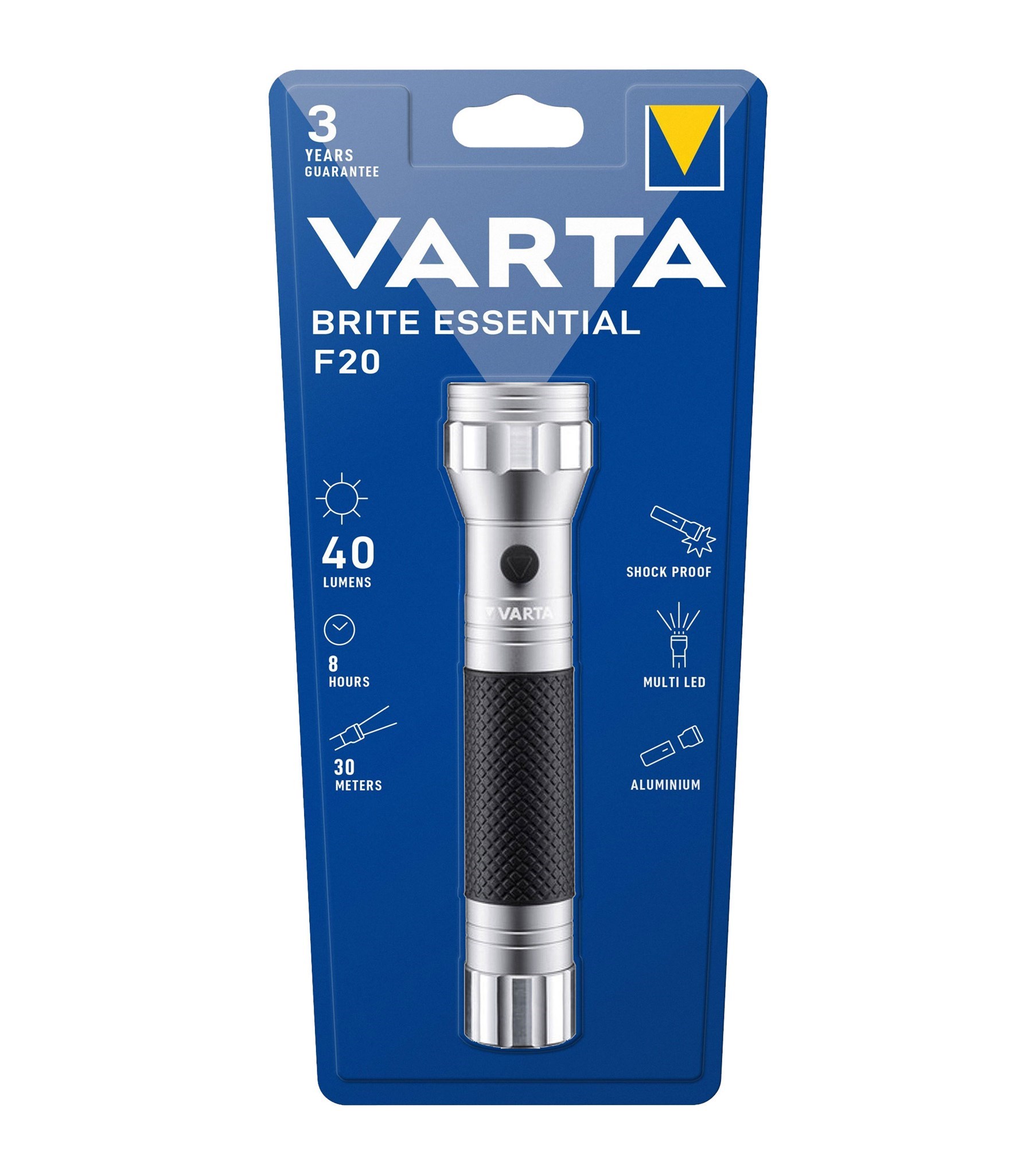 Bild von Varta Aluminium LED Taschenlampe Brite Essential F20