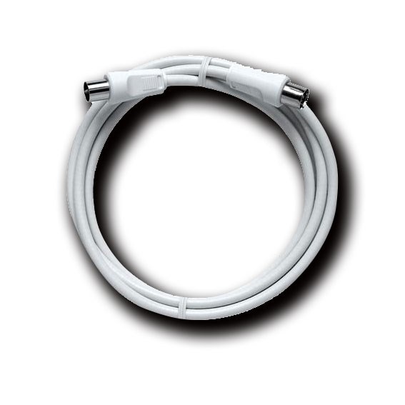 Kober. Axing Anschlusskabel IEC weiß / 10 m / axialer Stecker ...