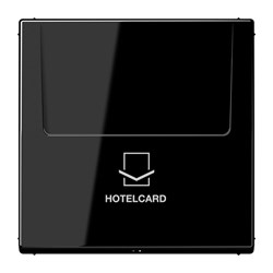 Bild von Jung Hotelcard-Schalter (ohne Taster-Einsatz) / schwarz hochglänzend