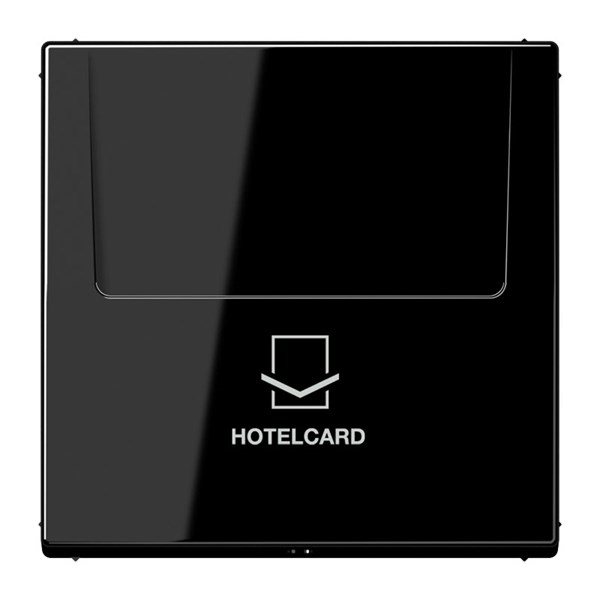 Bild von Jung Hotelcard-Schalter (ohne Taster-Einsatz) / schwarz hochglänzend