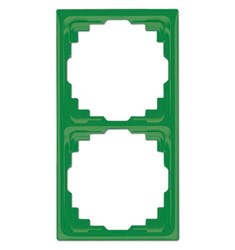 Bild von Rahmen 2-fach für Kabelkanal-Installation / waagerechte und senkrechte Kombination / Thermoplast / grün hochglänzend