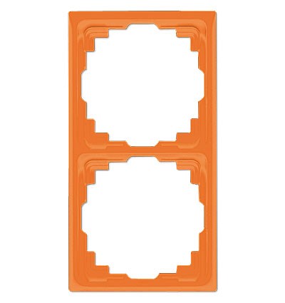 Bild von Rahmen 2-fach für Kabelkanal-Installation / waagerechte und senkrechte Kombination / Thermoplast / orange hochglänzend