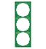 Bild von Rahmen 3-fach für Kabelkanal-Installation / waagerechte und senkrechte Kombination / Thermoplast / grün hochglänzend, Bild 1