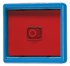 Bild von Abdeckung mit Glasscheibe und roter Wippe mit rotem Lichtaustrittsfenster für alle wassergeschützten AP-Schalter und -Taster / blau, Bild 1