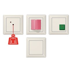Bild von Notrufset Serie AS mit Zugtaster, Rufmodul, Abstelltaster und Netzteil / weiß