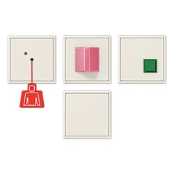 Bild von Notrufset Serie LS mit Zugtaster, Rufmodul, Abstelltaster und Netzteil / weiß