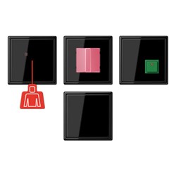 Bild von Notrufset Serie LS mit Zugtaster, Rufmodul, Abstelltaster und Netzteil / schwarz