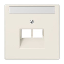 Bild von Abdeckung mit Schriftfeld / für IAE/UAE-Anschlussdosen und Datendosen (2 x 8-polig) / Thermoplast weiß