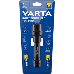 Bild von Varta Indestructible F20 Pro 2AA Aluminium Taschenlampe inkl. Batterien / 350 lm / 2 Leuchtmodi