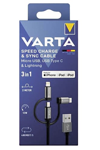 Bild von Varta Speed Charge & Sync Cable 3in1