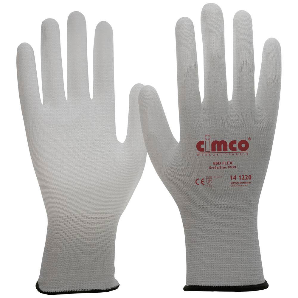 Bild von Cimco Antistatik-Handschuh ESD Flex / grau / Größe 10/XL