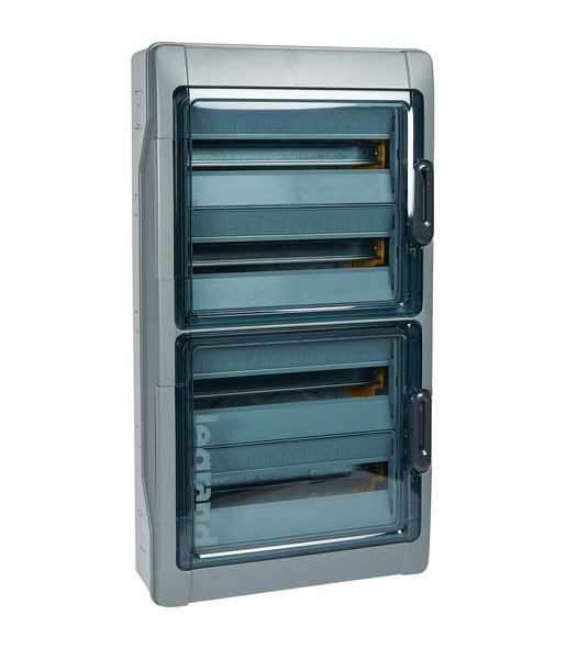 Bild von Legrand FR AP Verteiler Plexo3 / 4-reihig / 72 Module / IP65 / 822 x 448 x 161 mm / (transparente Türen)