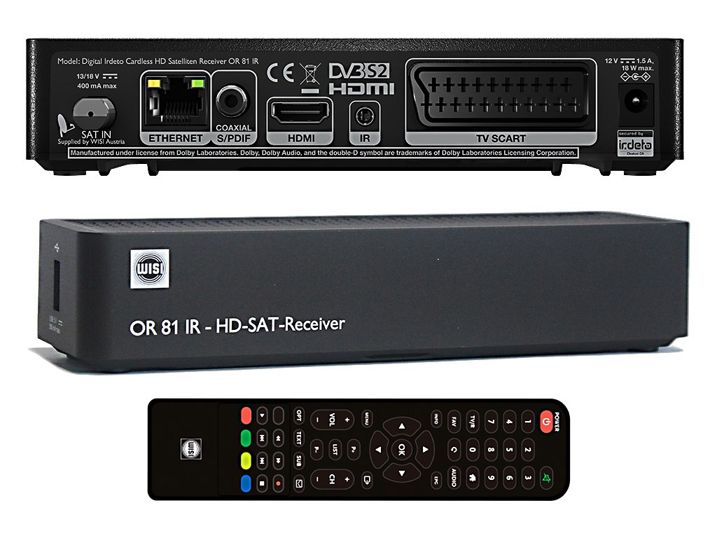 Bild von HDTV HD Irdeto Cardless Sat-Receiver OR81IR