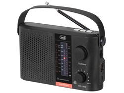 Bild von Tragbares Solar-Radio schwarz RA 7F25 BT / FM, AM, KW / Bluetooth / MP3-Player über USB und Micro SD