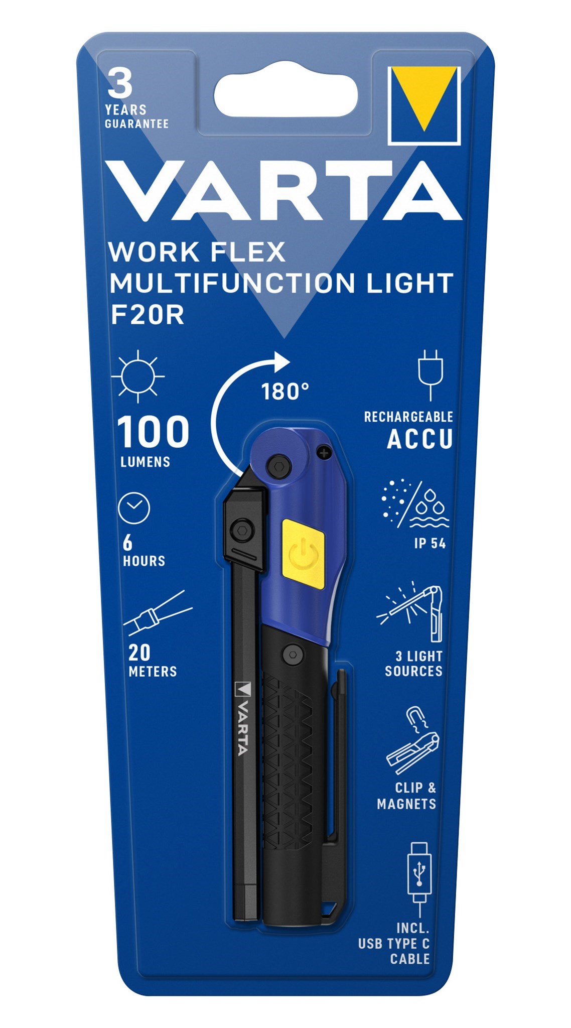 Bild von VARTA Work Flex Multifunction Akku Light F20R inkl. 1x Li-Ionen Akku / IP54
