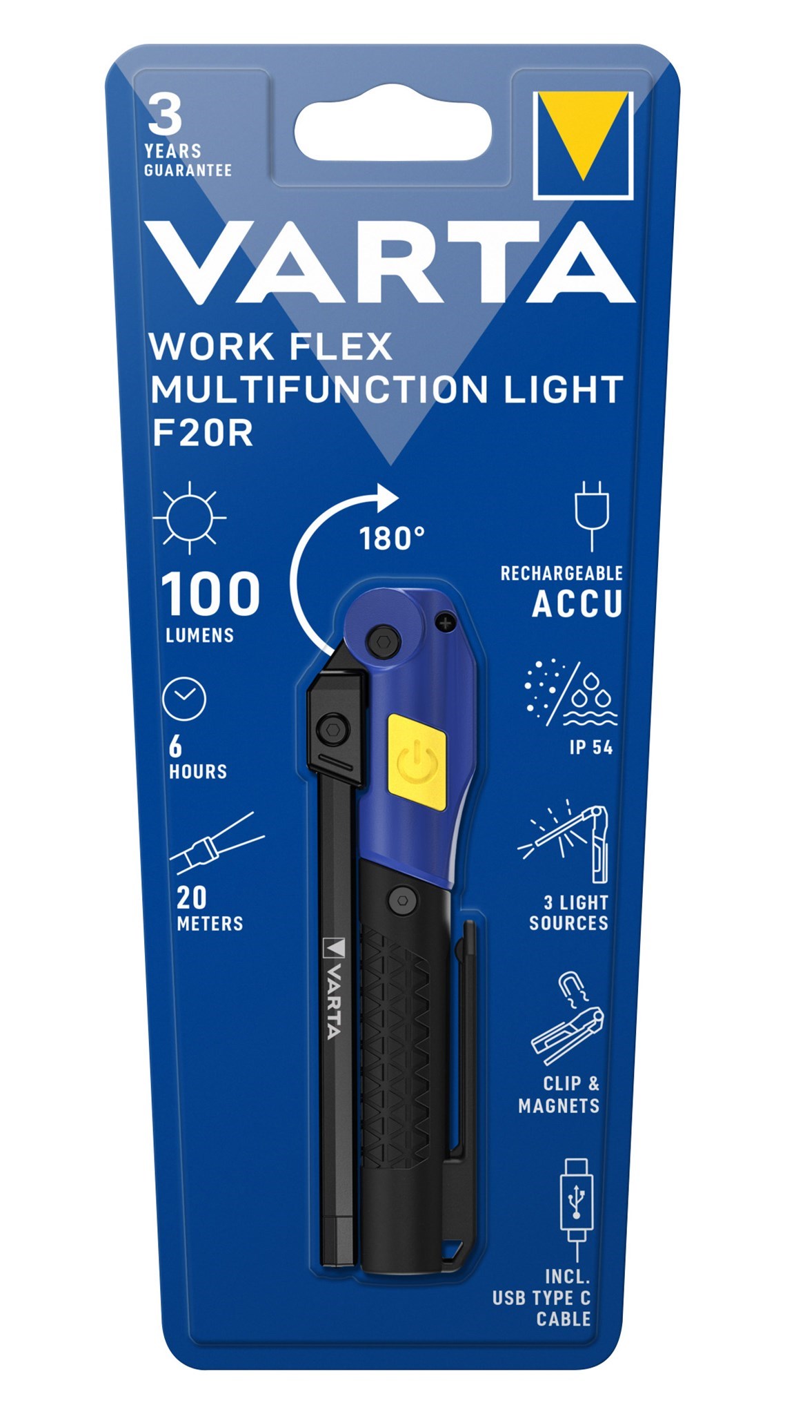 Bild von VARTA Work Flex Multifunction Light F20R inkl. 1x Li-Ionen Akku