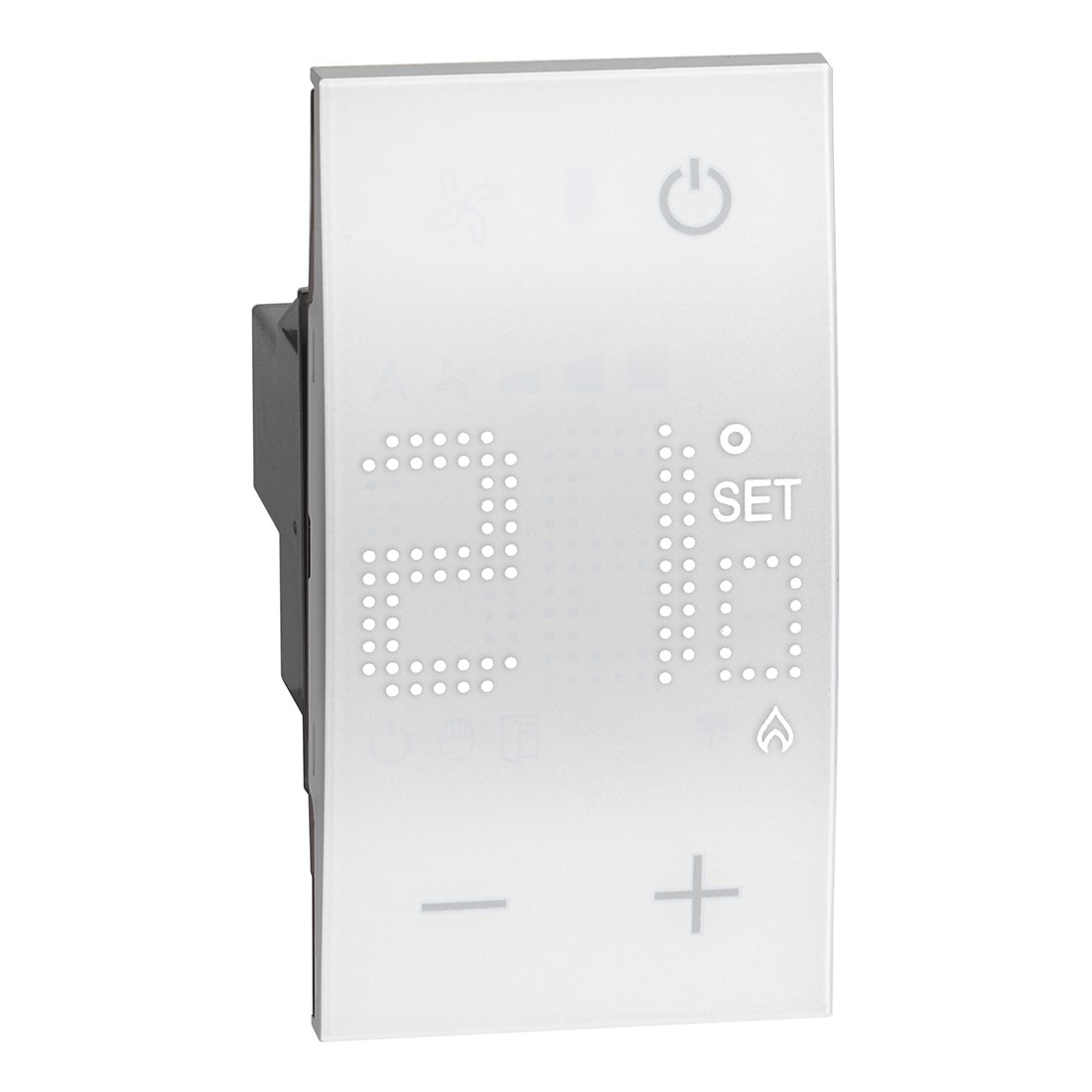 Bild von Bticino LivingNow 2-moduliger UP Thermostat mit Display / weiß